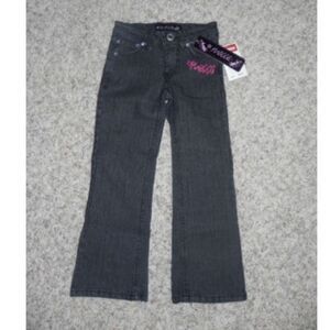 Mecca Jeans Black Vintage Pink Girls Size 4 NWT